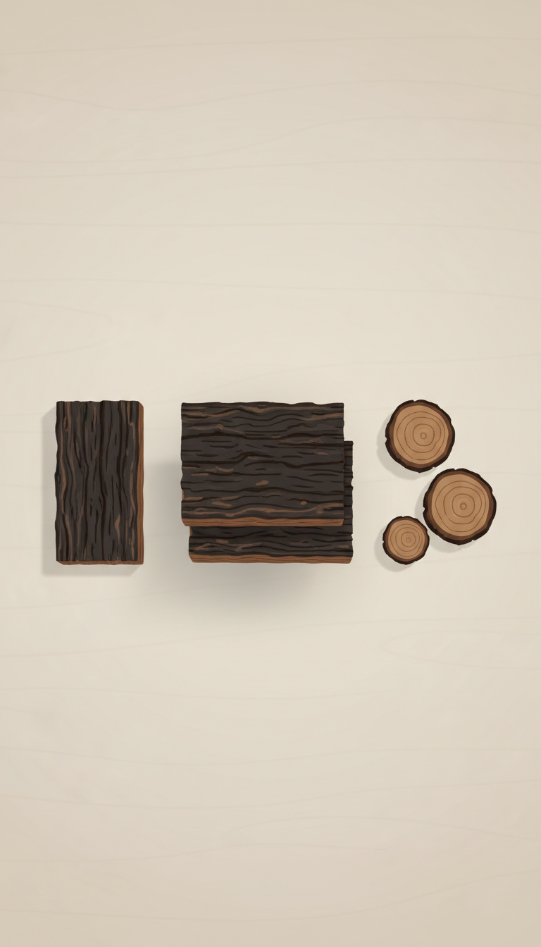 Charred Cedar Clipart Set