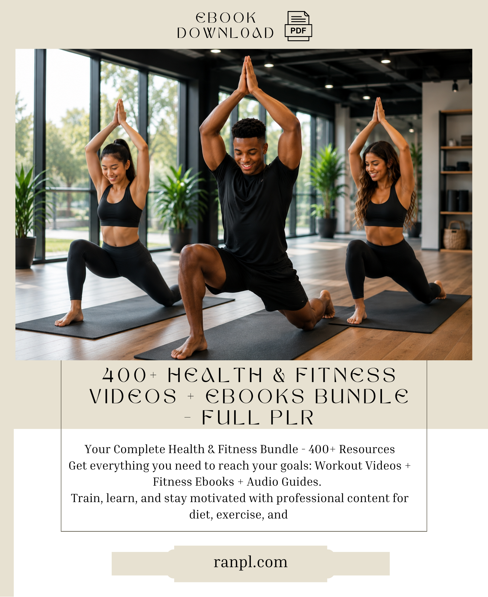 Back 400+ Health & Fitness Videos + Ebooks Bundle - Full PLR