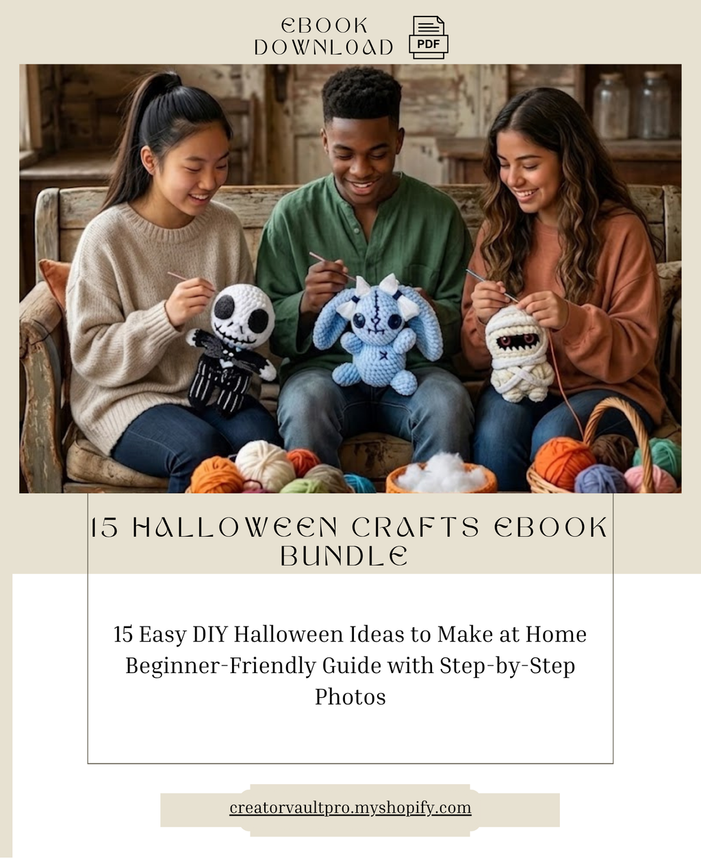 15 Halloween Crafts eBook Bundle  15 Easy DIY Halloween Ideas to Make at Home  Beginner-Friendly Guide with Step-by-Step Photos