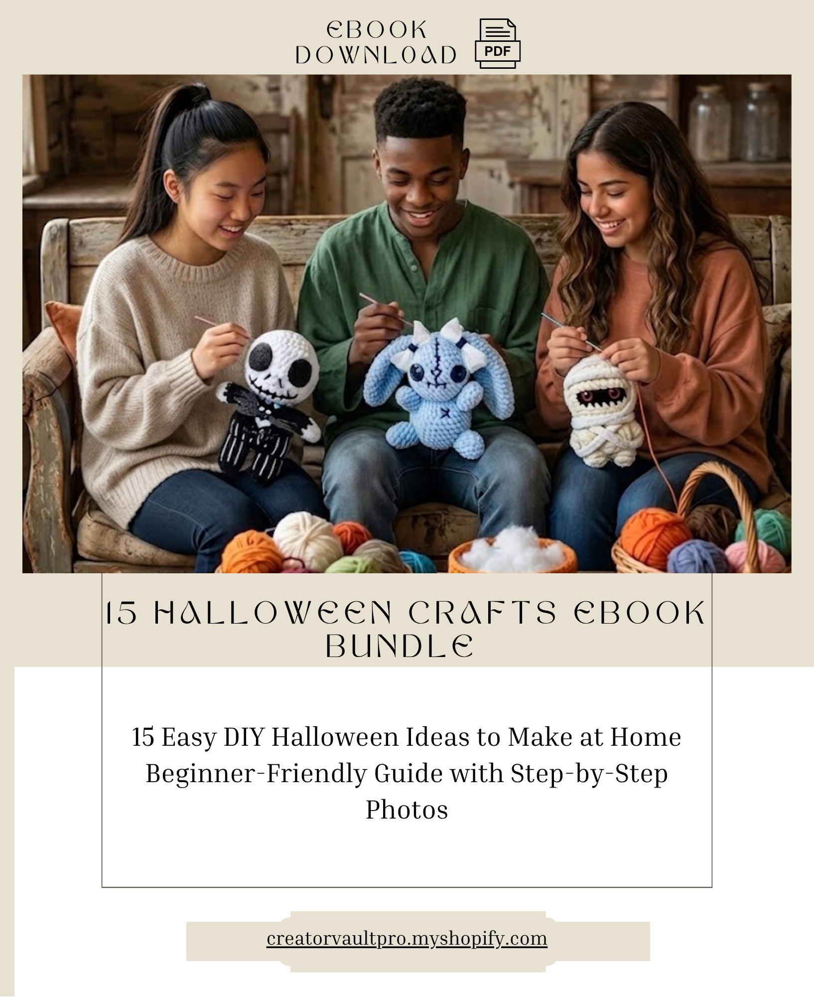 15 Halloween Crafts eBook Bundle  15 Easy DIY Halloween Ideas to Make at Home  Beginner-Friendly Guide with Step-by-Step Photos