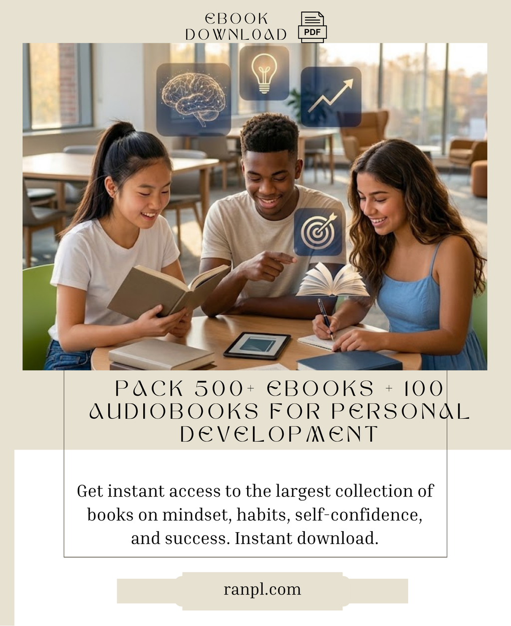 Pack 500+ Ebooks + 100 Audio books for Personal Development