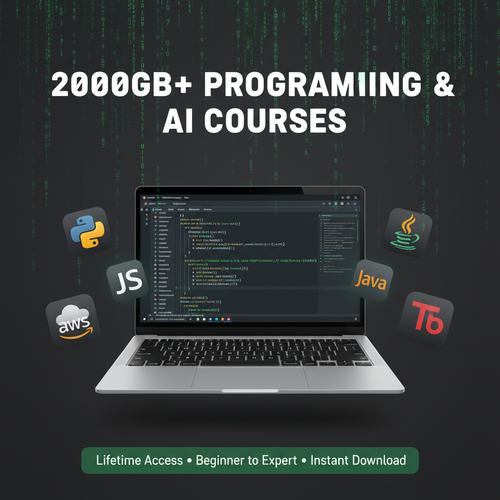 2000GB+ Ultimate Programming & AI Courses Bundle