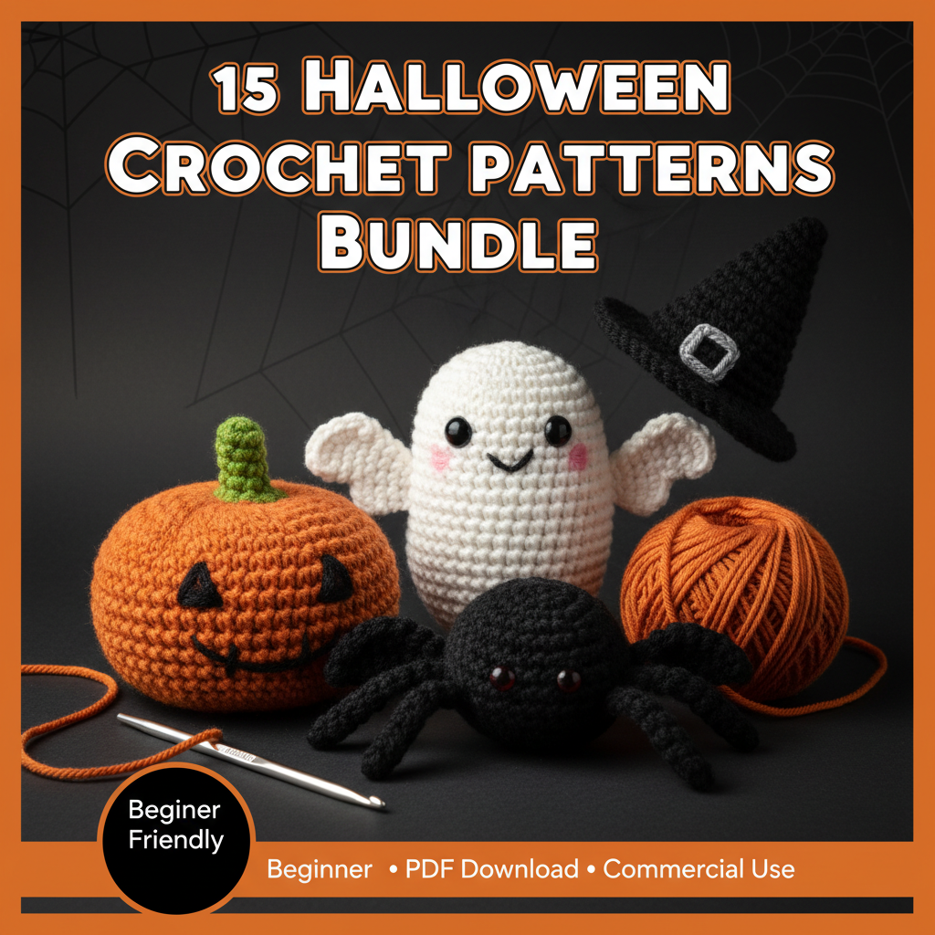 15 Halloween Crochet Patterns Bundle