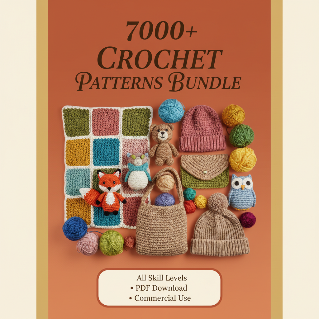 7000+ Crochet Patterns Bundle