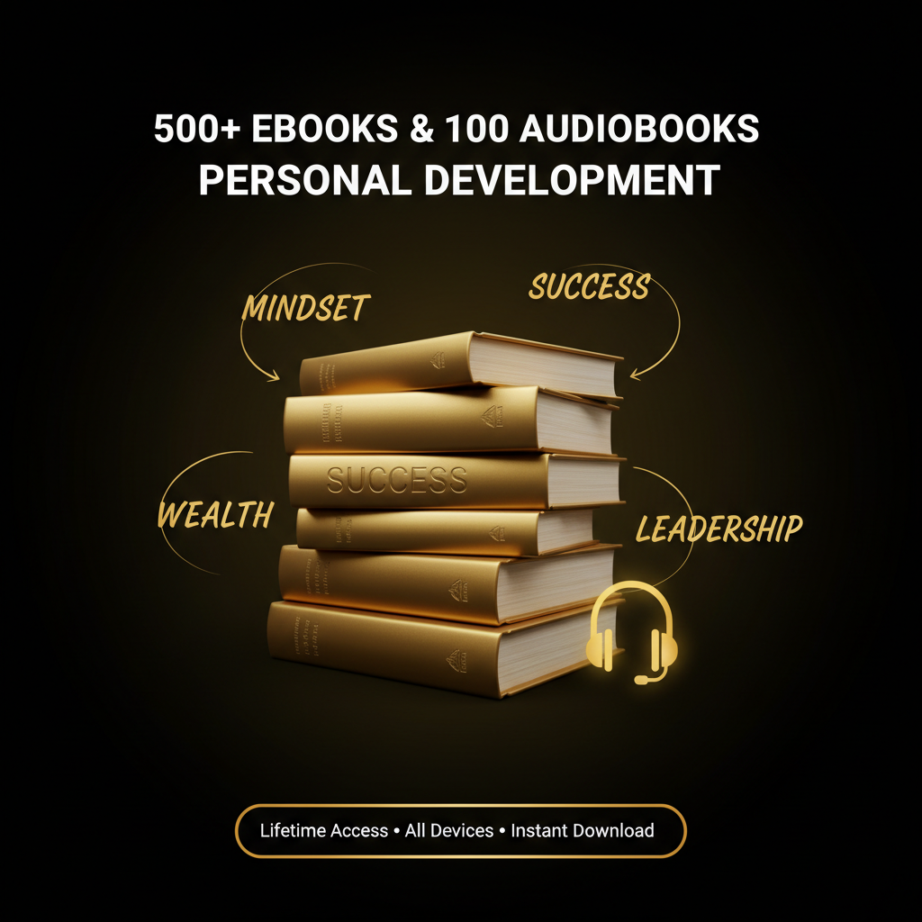 500+ Ebooks & 100 Audiobooks for Personal Development